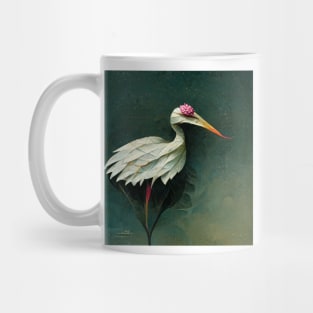 Stork shaped water lily Mug